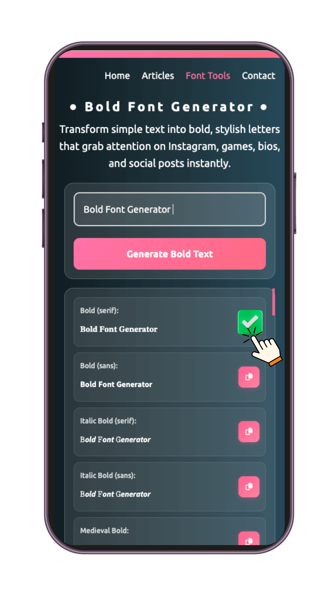 bold letter generator