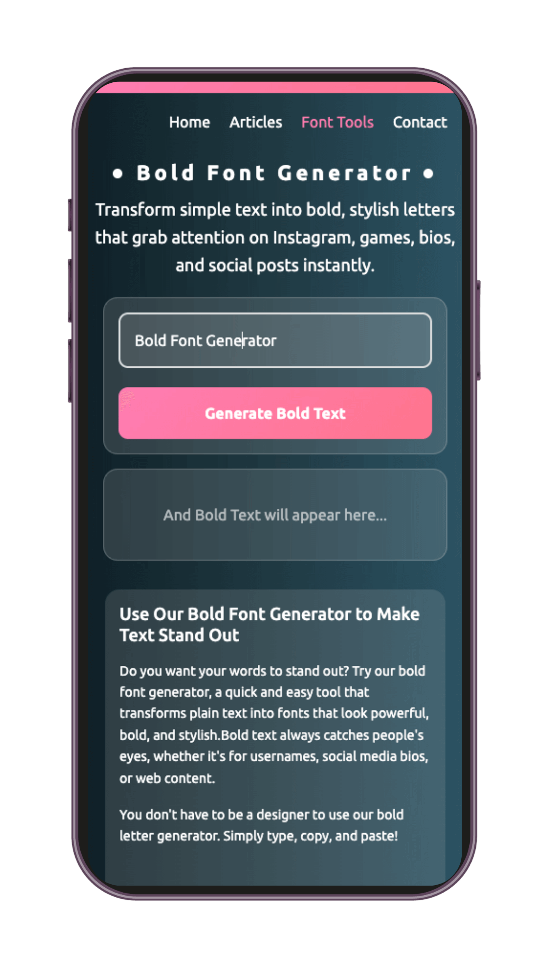 bold font generator