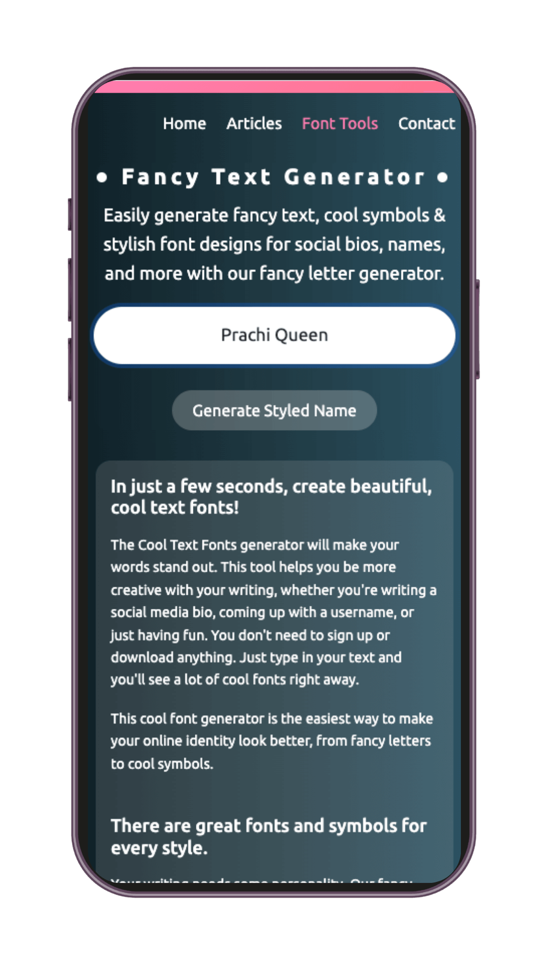 cool text fonts