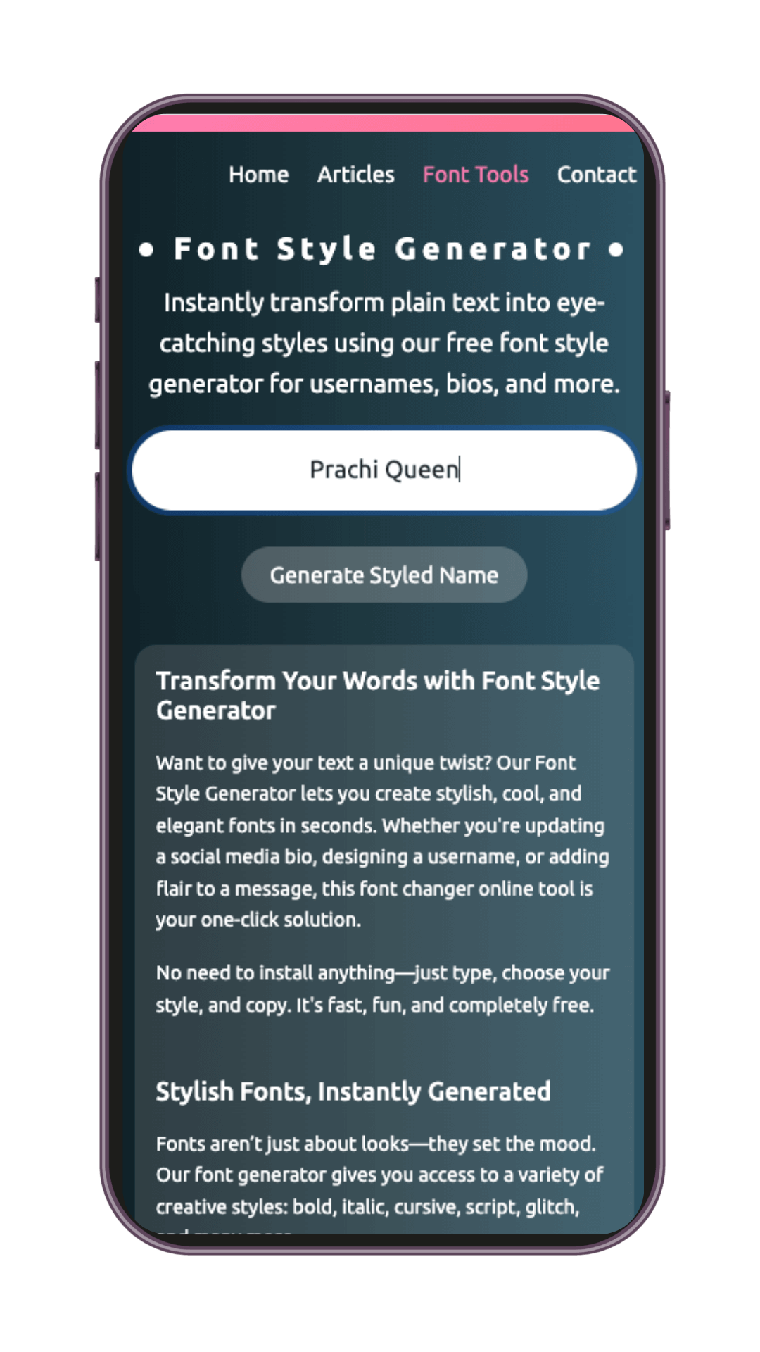 font style generator