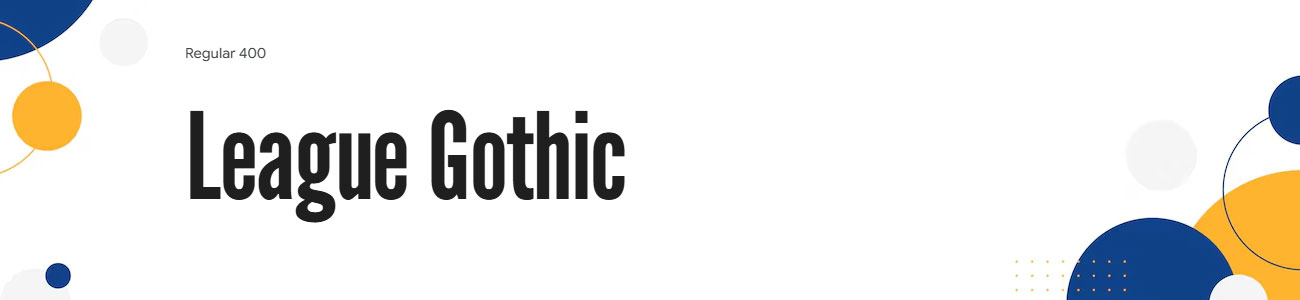 League Gothic Font Family Download