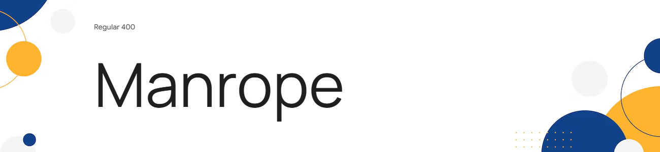 Manrope Font Family Download