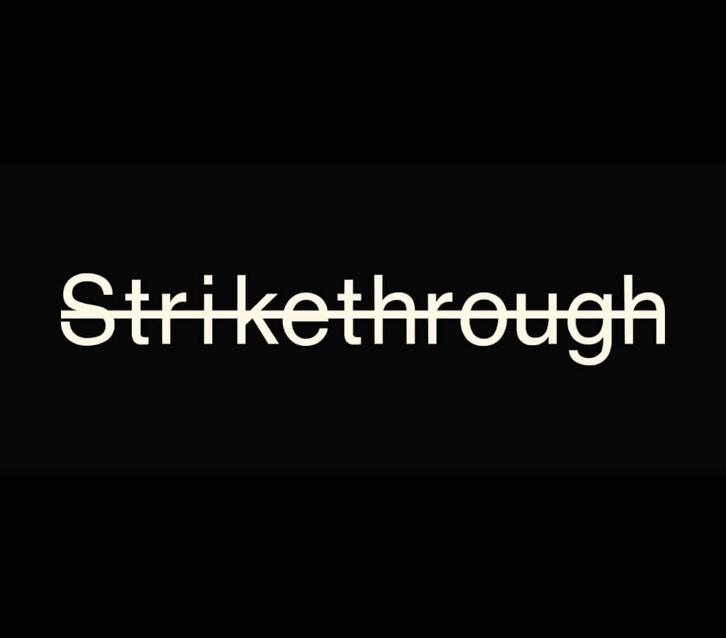 strikethrough