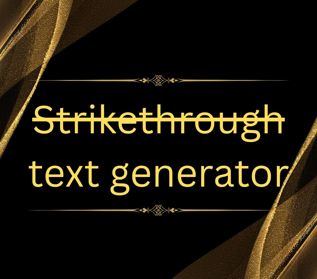 Strikethrough text generator